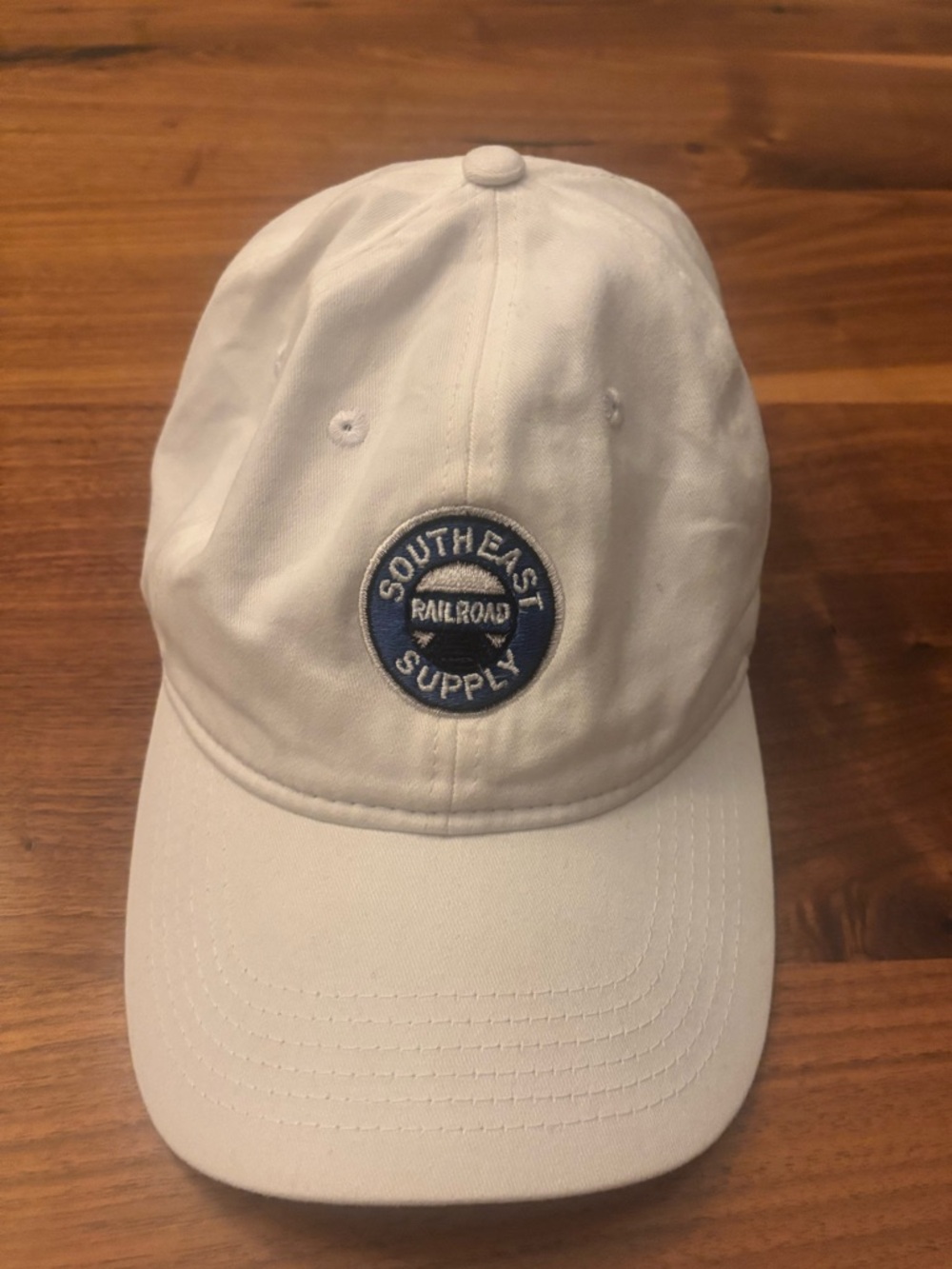 Pacific Headwear Southeast Railroad Supply Hat White Strapback Cap  Unisex